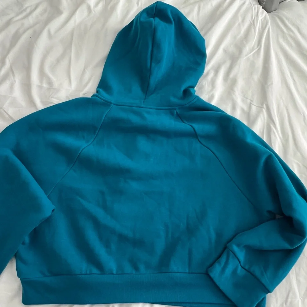 Victoria's Secret Teal cotton Fleece Lace-Up Hoodie XXL - Picture 2 of 5